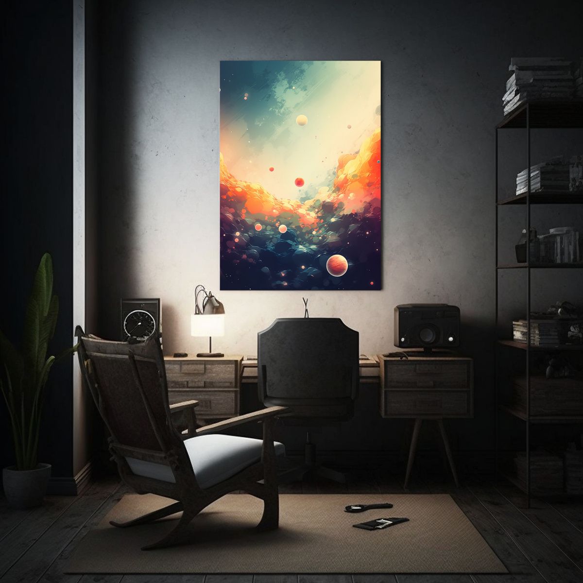 GENERICO - Cuadros Impresos Para Oficina Luminoso Arte De 80x120 Cm