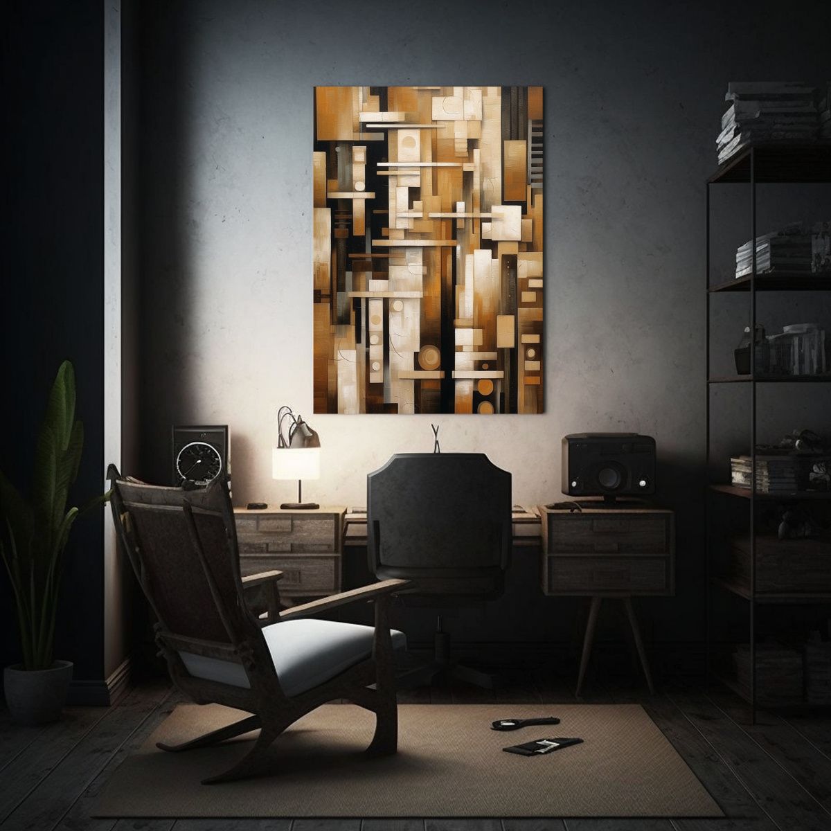 GENERICO - Pintura Moderna De Esquema En Bastidor 80x120 Cm