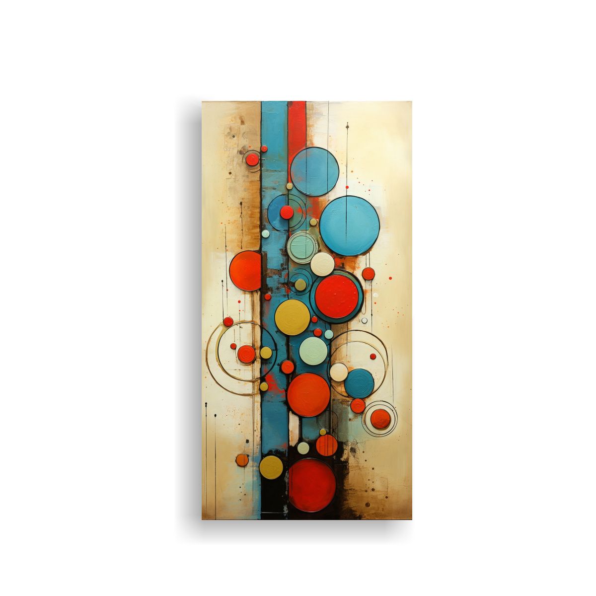 GENERICO - Pinturas Abstractas Con Movimiento Floral Y 40x80 Cm