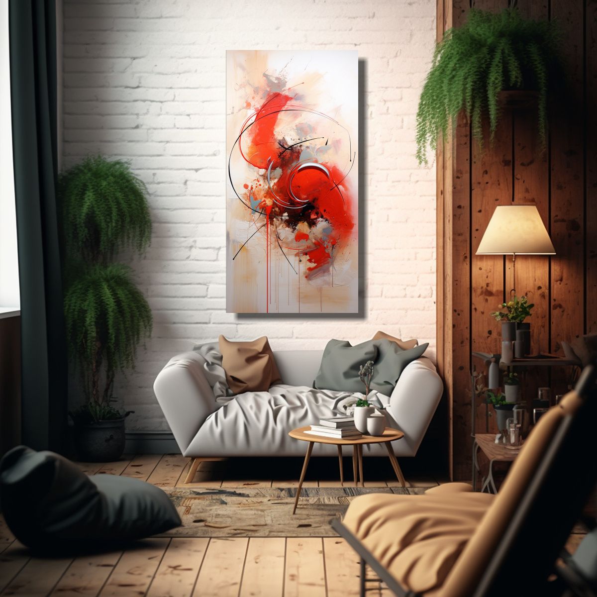 GENERICO - Cuadros Abstractos Modernos Compra Lienzo 30x60 Cm