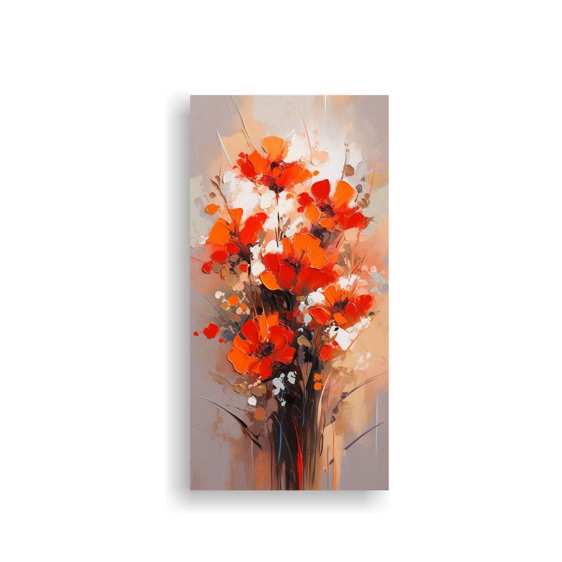 GENERICO - Arte De Pared Acuarela Intensidad A Red Y Naranja 50x100 Cm
