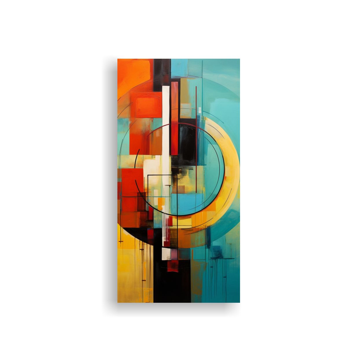 GENERICO - Pintura Abstracta Fine Art Finas Lineas Para 30x60 Cm