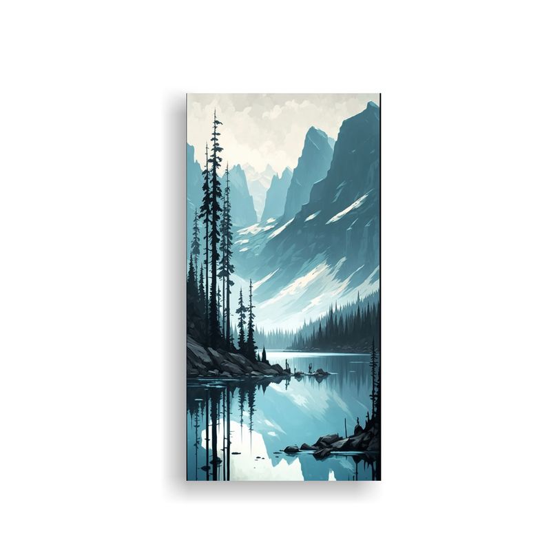 GENERICO - Pintura De Paisaje En Caseína Arte De Pared 70x140 Cm