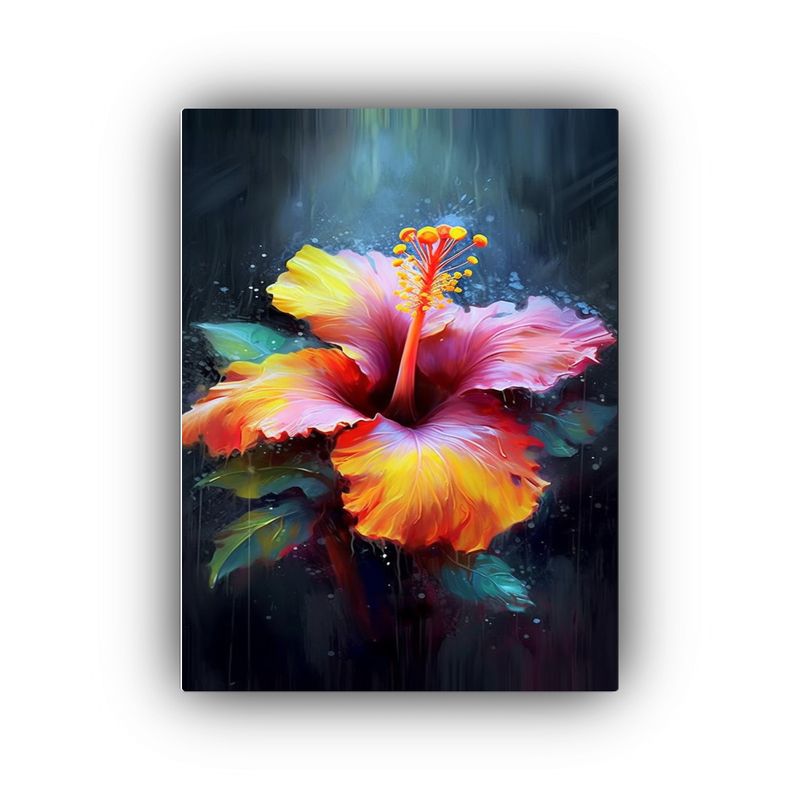 GENERICO - Cuadros Modernos Temáticos De Hibisco Hermoso Y 80x120 Cm