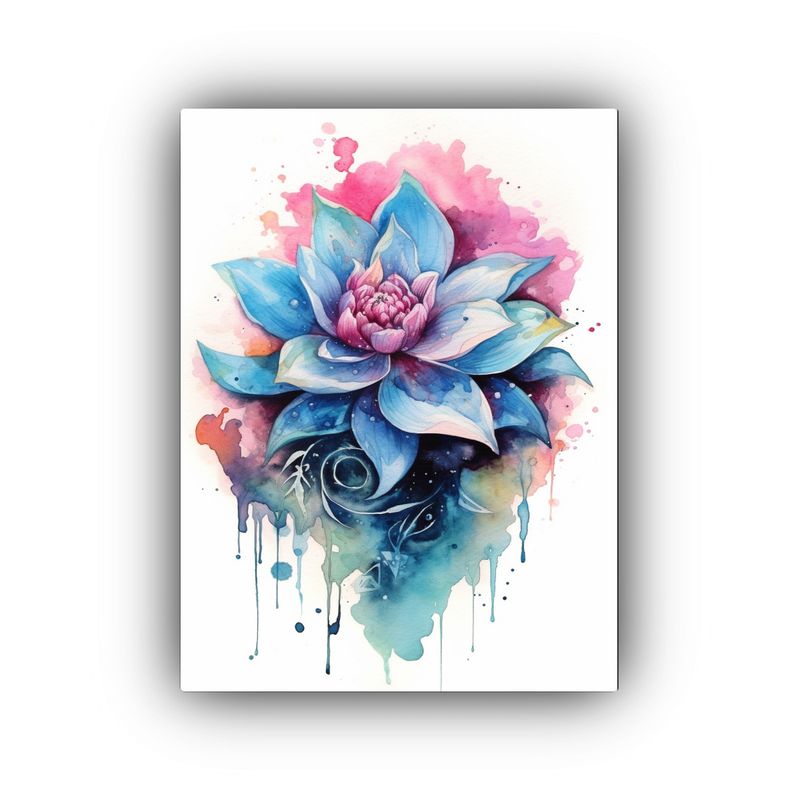 GENERICO - Pintura Floral Inspiradora Estilo Acuarela Y 80x120 Cm