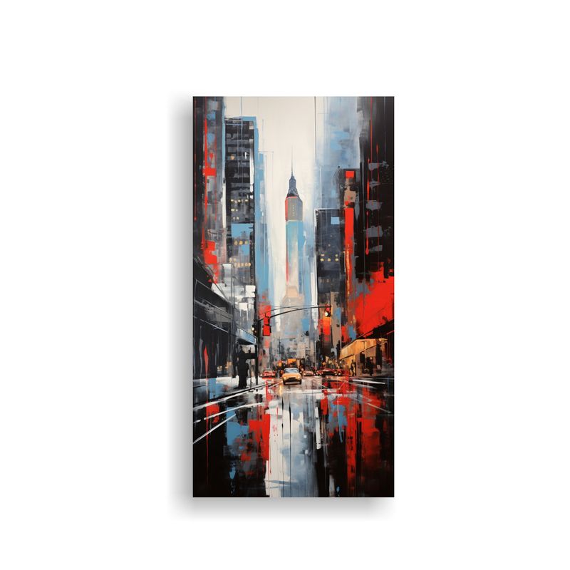 GENERICO - Cuadro Abstracto De Inspiración Luminosa En 50x100 Cm