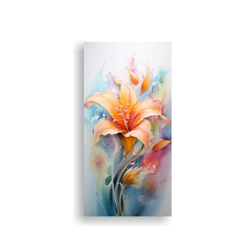 GENERICO - Pintura Floral En Bastidor Para Decoración De 20x40 Cm