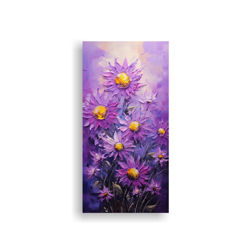 GENERICO - Cuadro Forma Perspectiva Pintura De Girasoles 50x100 Cm