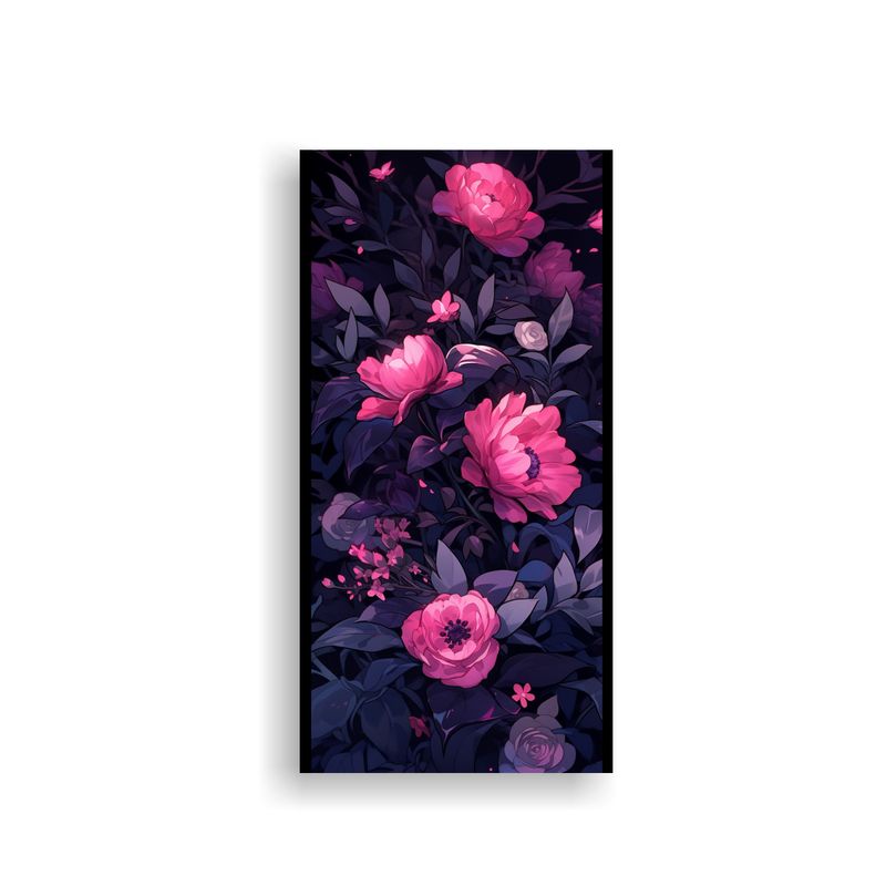 GENERICO - Arte Creativa En Negro Y Rosa Con Atmósfera 60x120 Cm