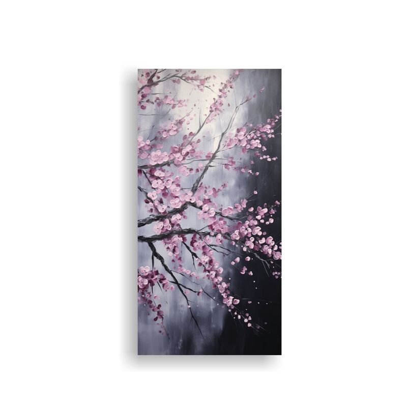 GENERICO - Arte De Lienzo Moderno Pintura De Cerezos Negros 60x120 Cm