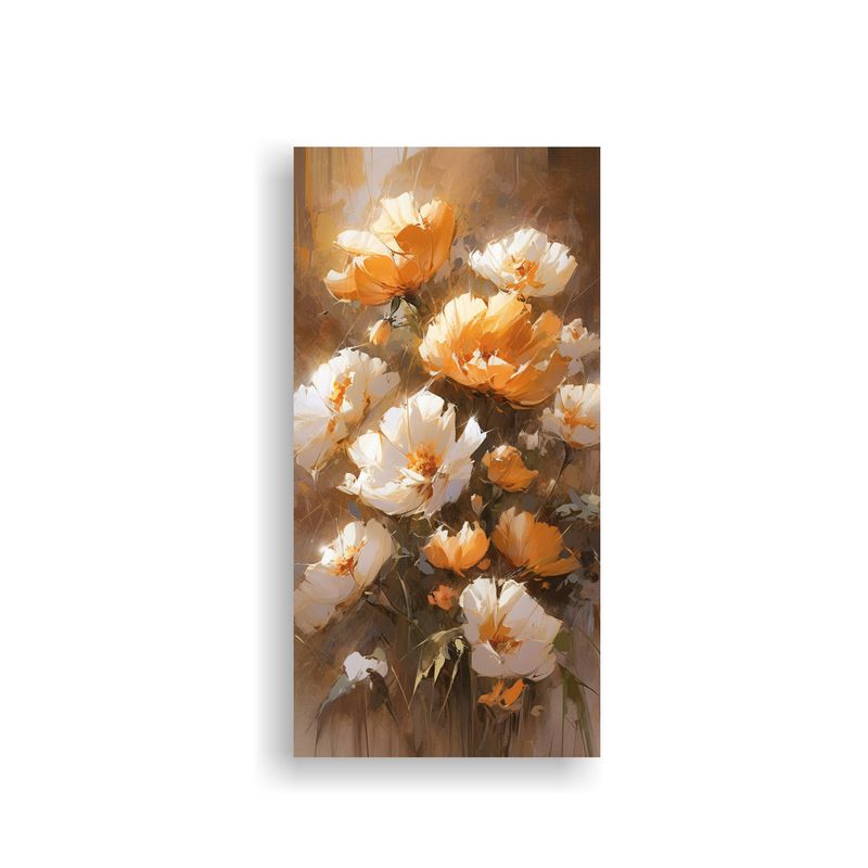 GENERICO - Lienzo De Tela Inspiración Dormitorio Flores 20x40 Cm
