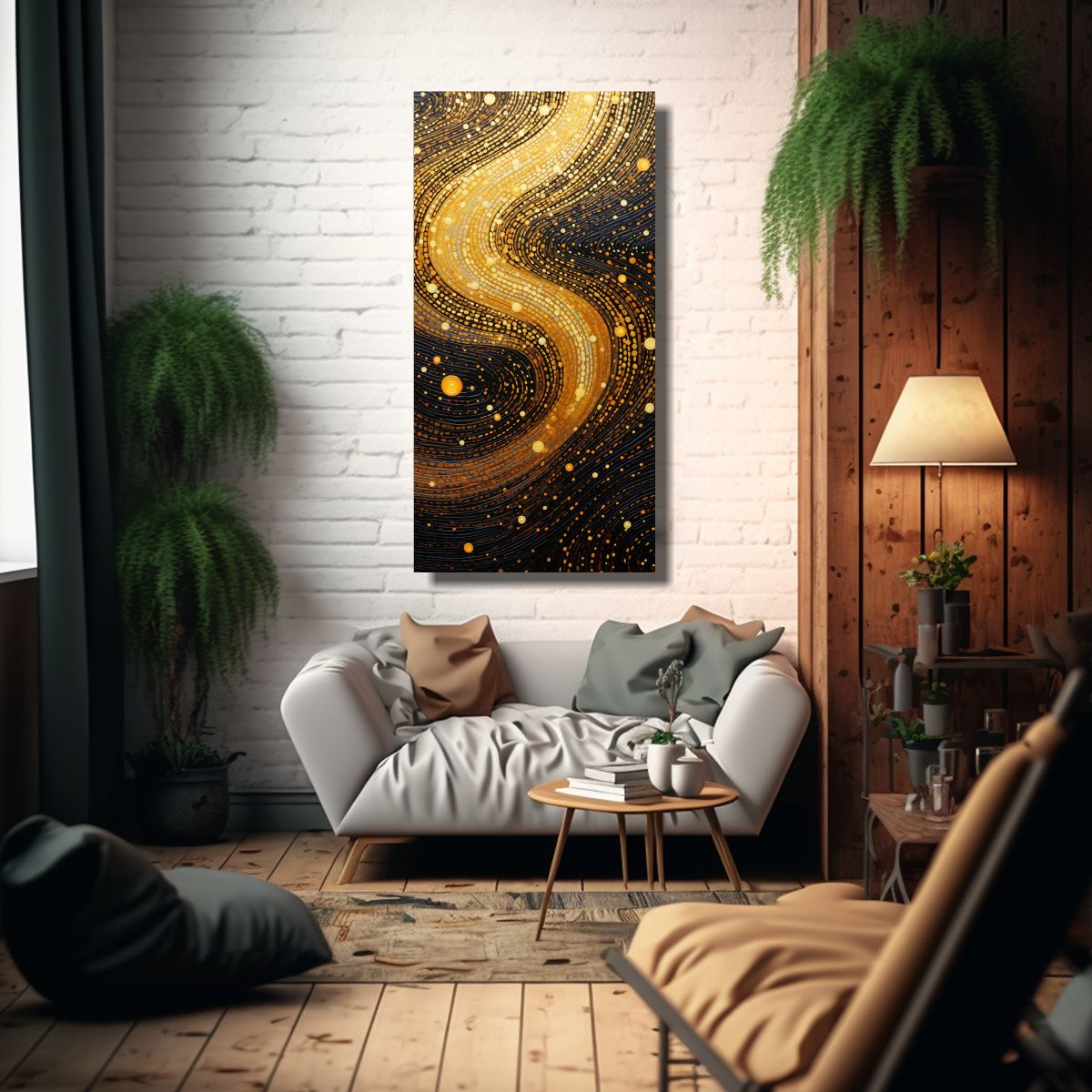 GENERICO - Pintura Decorativa Estilo Punto Luminoso Al 40x80 Cm