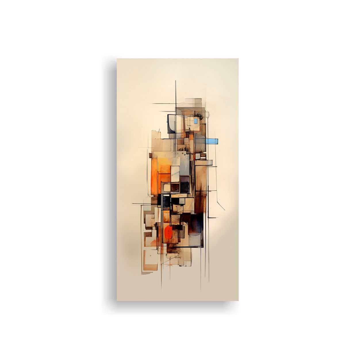 GENERICO - Pintura En Bastidor Impresa Surrealista Abstracta 30x60 Cm