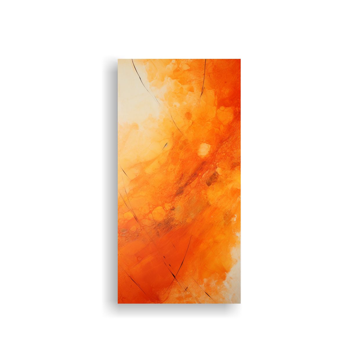 GENERICO - Tela En Bastidor Reflejo Calidos Abstracto Con 30x60 Cm
