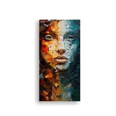 GENERICO - Pintura Decorativa Con Detalle De Arte En Tela 20x40 Cm