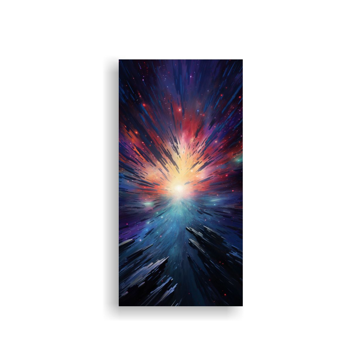 GENERICO - Cuadro Abstracto De Una Lluvia De Meteoritos En 20x40 Cm