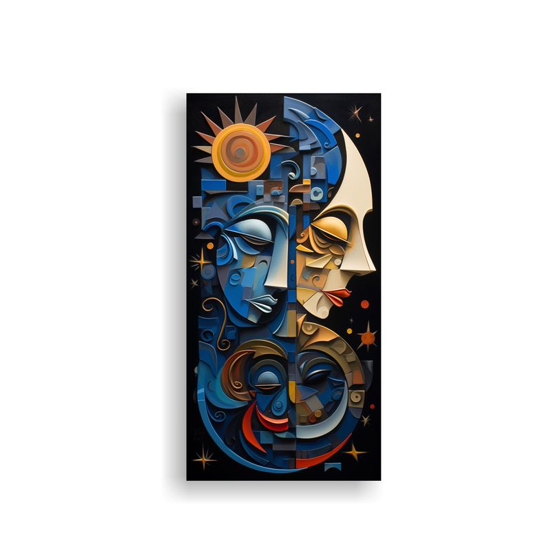 GENERICO - Cuadros Decorativos Juveniles Abstractos Armonía 50x100 Cm
