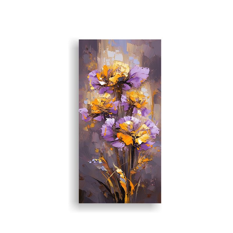 GENERICO - Pintura Lienzo Moderno Espacio A Con Flores 30x60 Cm
