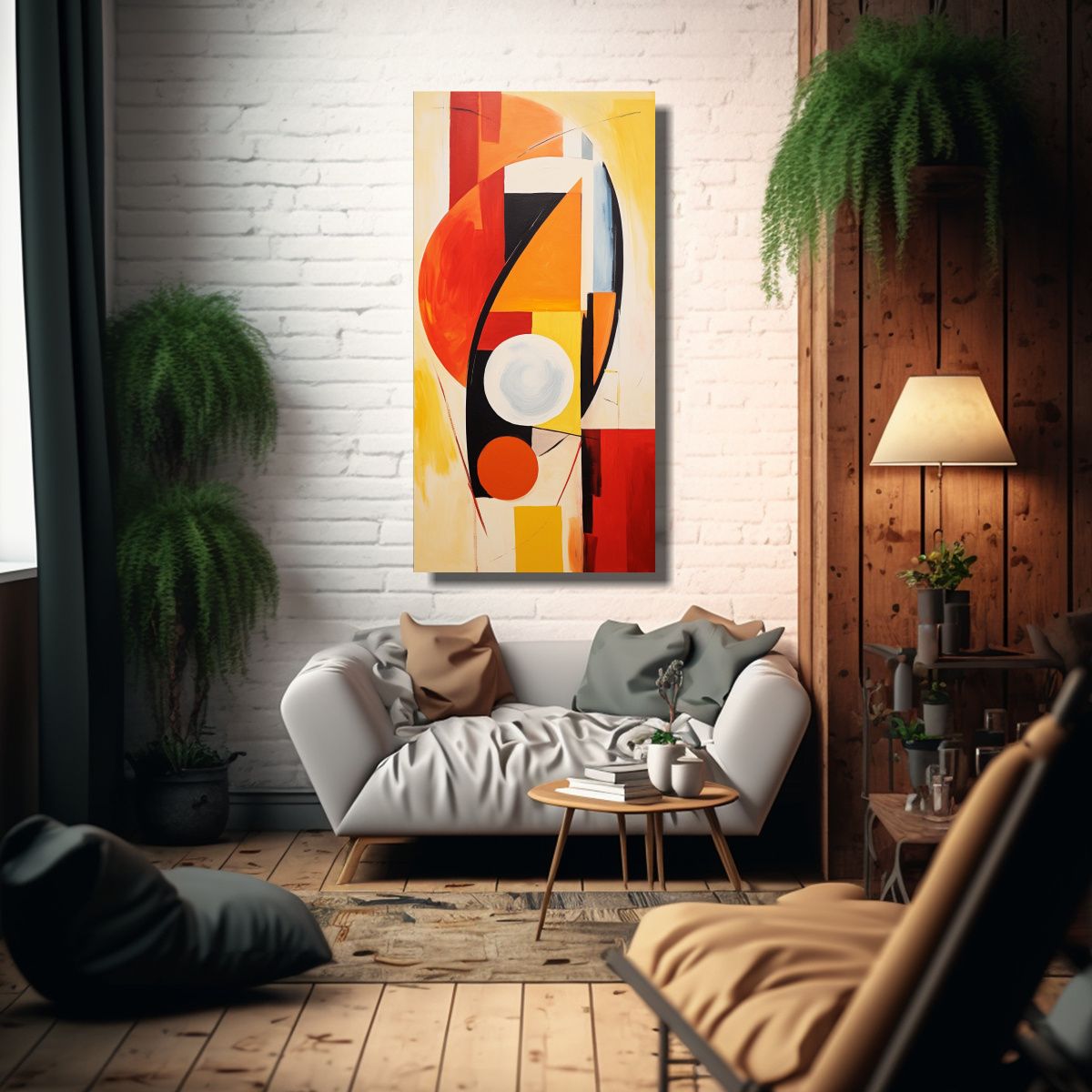 GENERICO - Pintura Canva Inspirador Comedor Estilo Tachisme 60x120 Cm