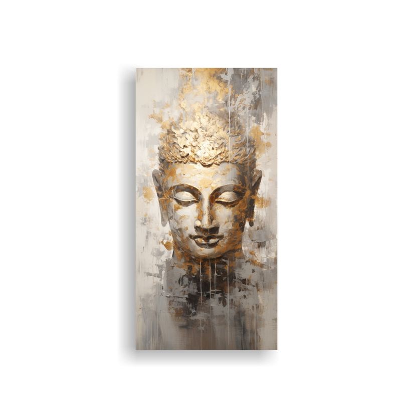 GENERICO - Cuadro Decorativo Mágico Buddha Rostro Abstracto 50x100 Cm