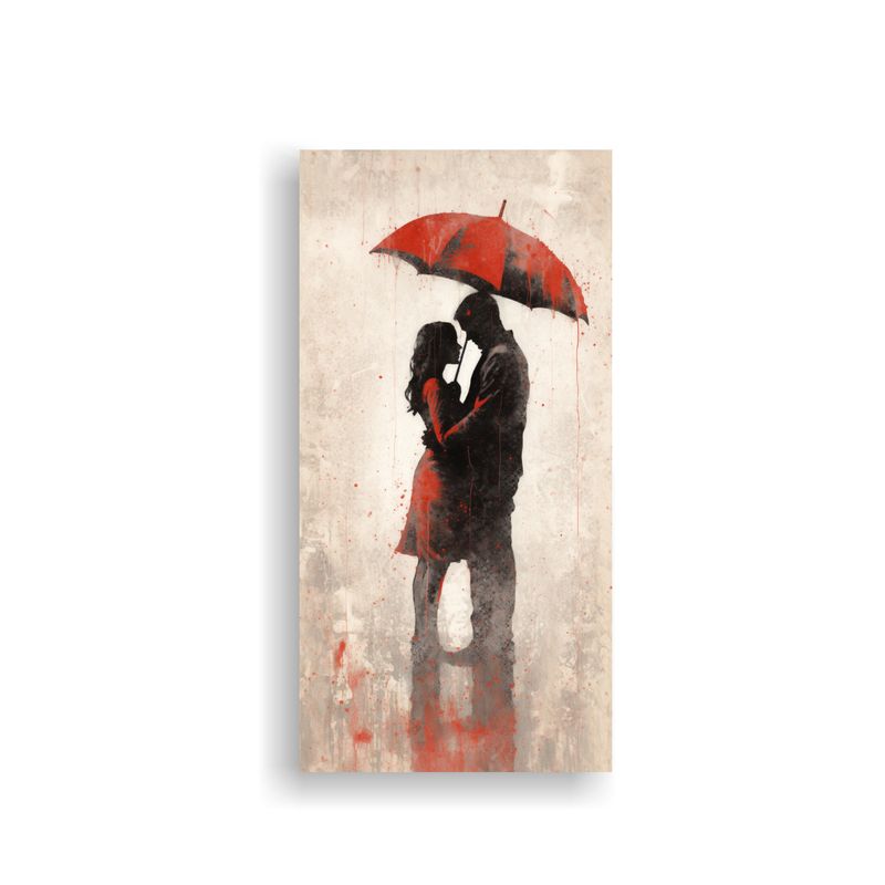 GENERICO - Cuadro De Inspiración De Amantes Caminando 70x140 Cm