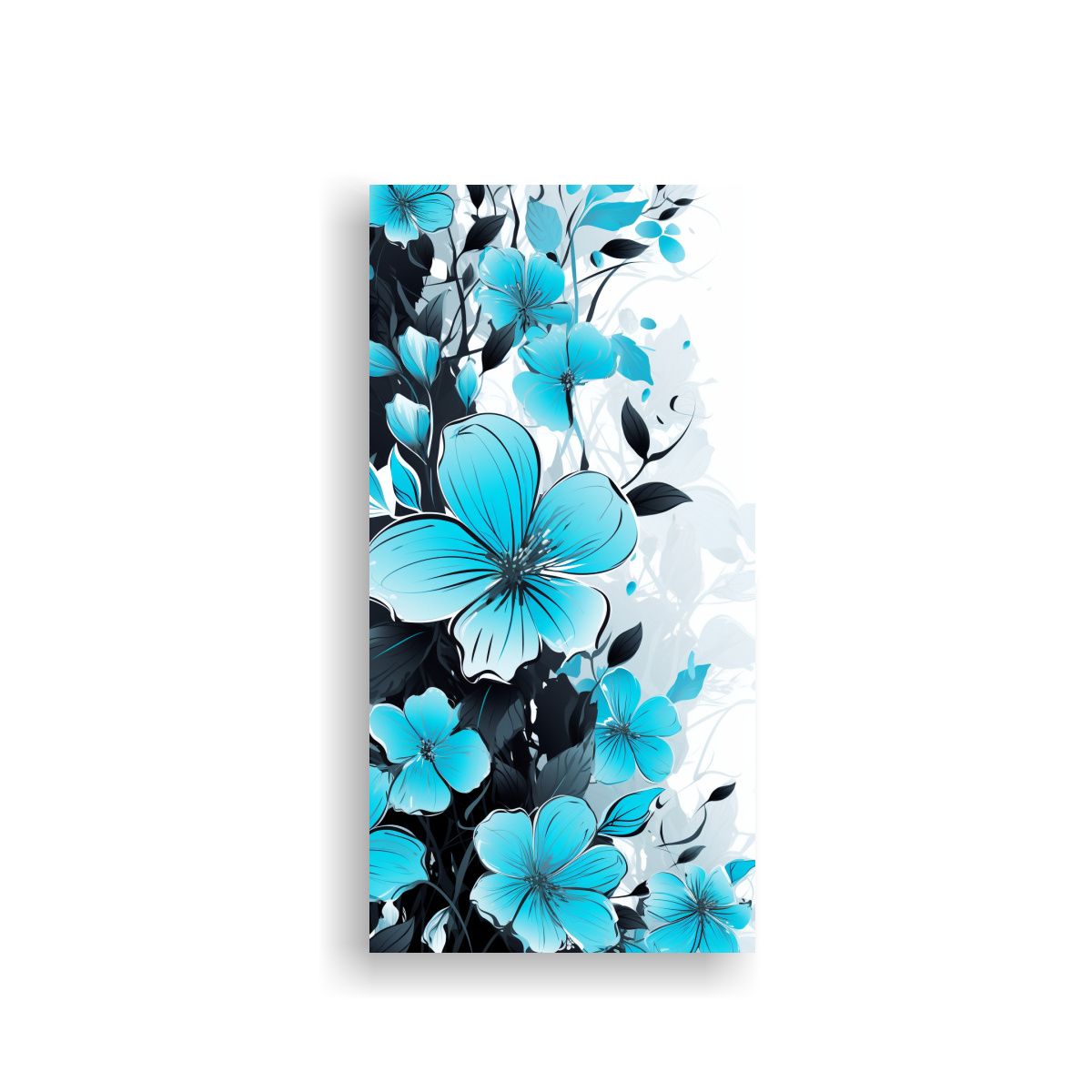 GENERICO - Cuadro Tema Contraste Neonoir Estilo Brocha Media 50x100 Cm