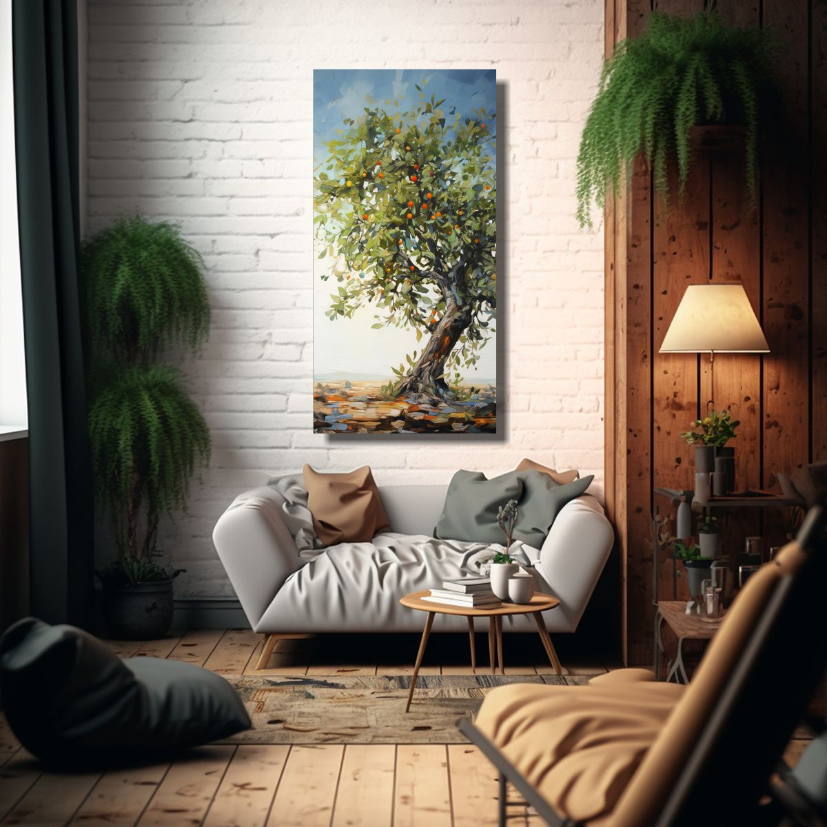 GENERICO - Tela En Bastidor Alta Calidad Combinación A 40x80 Cm