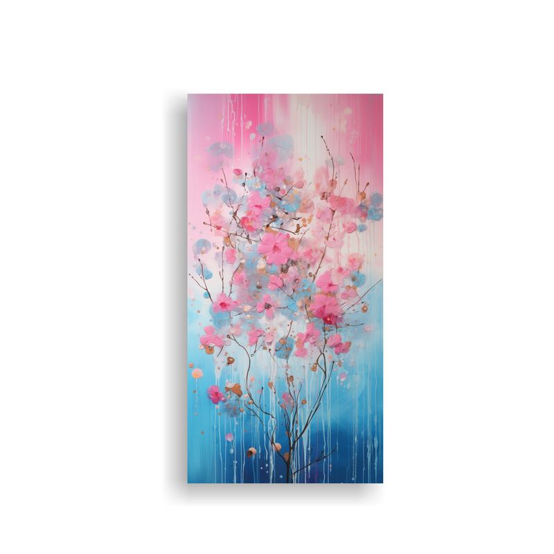 GENERICO - Pintura Vanguardia Reflejo Rosa Oro Estilo 40x80 Cm