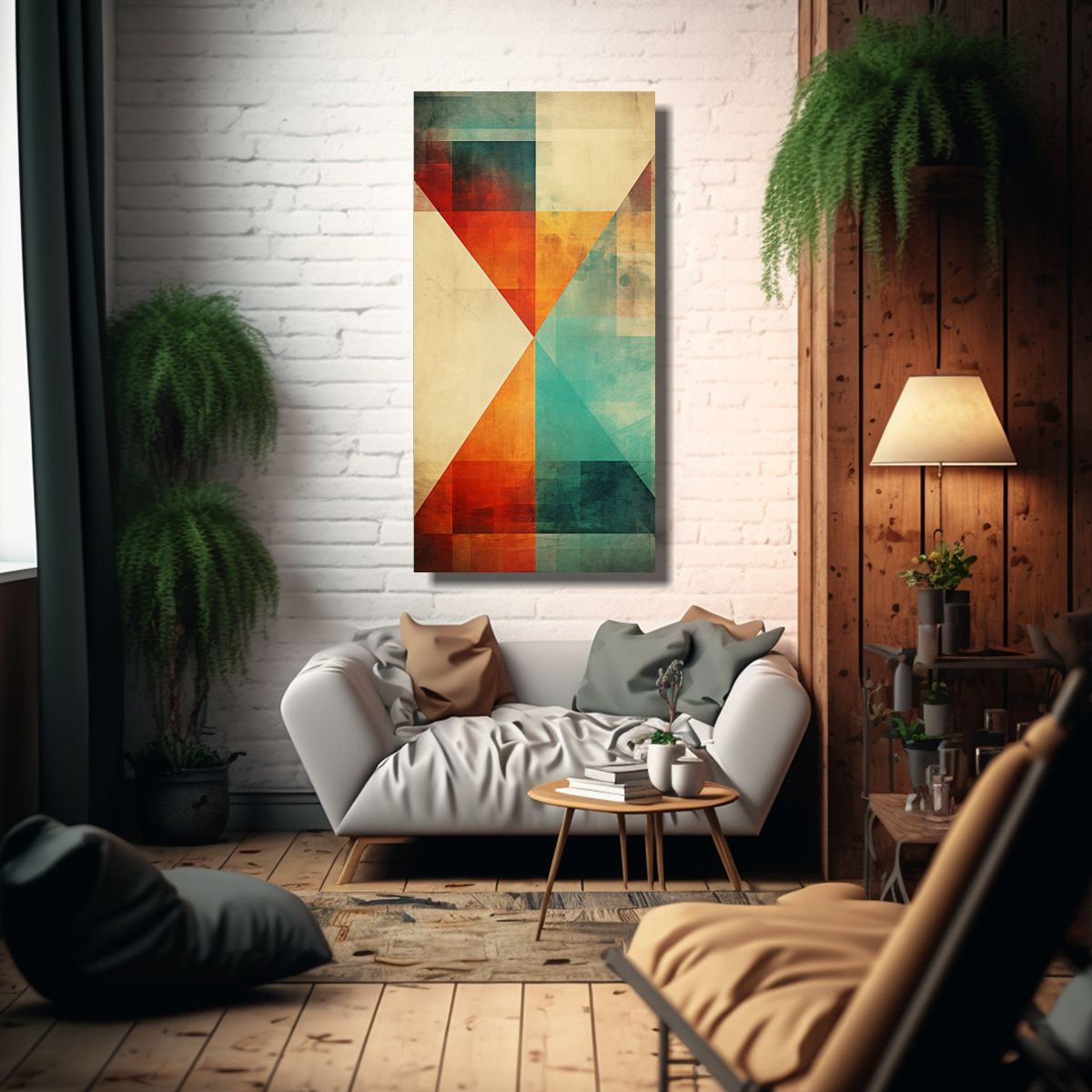 GENERICO - Cuadros Decorativos Modernos De Lienzo Abstractos 70x140 Cm