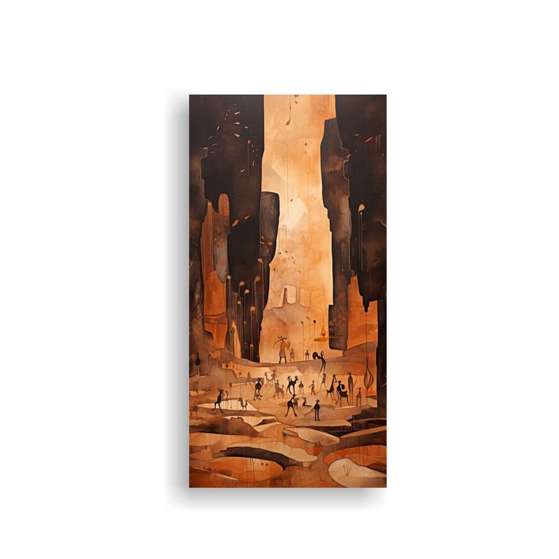 GENERICO - Pintura Decorativa Ambiente Abstracto Basado En 20x40 Cm