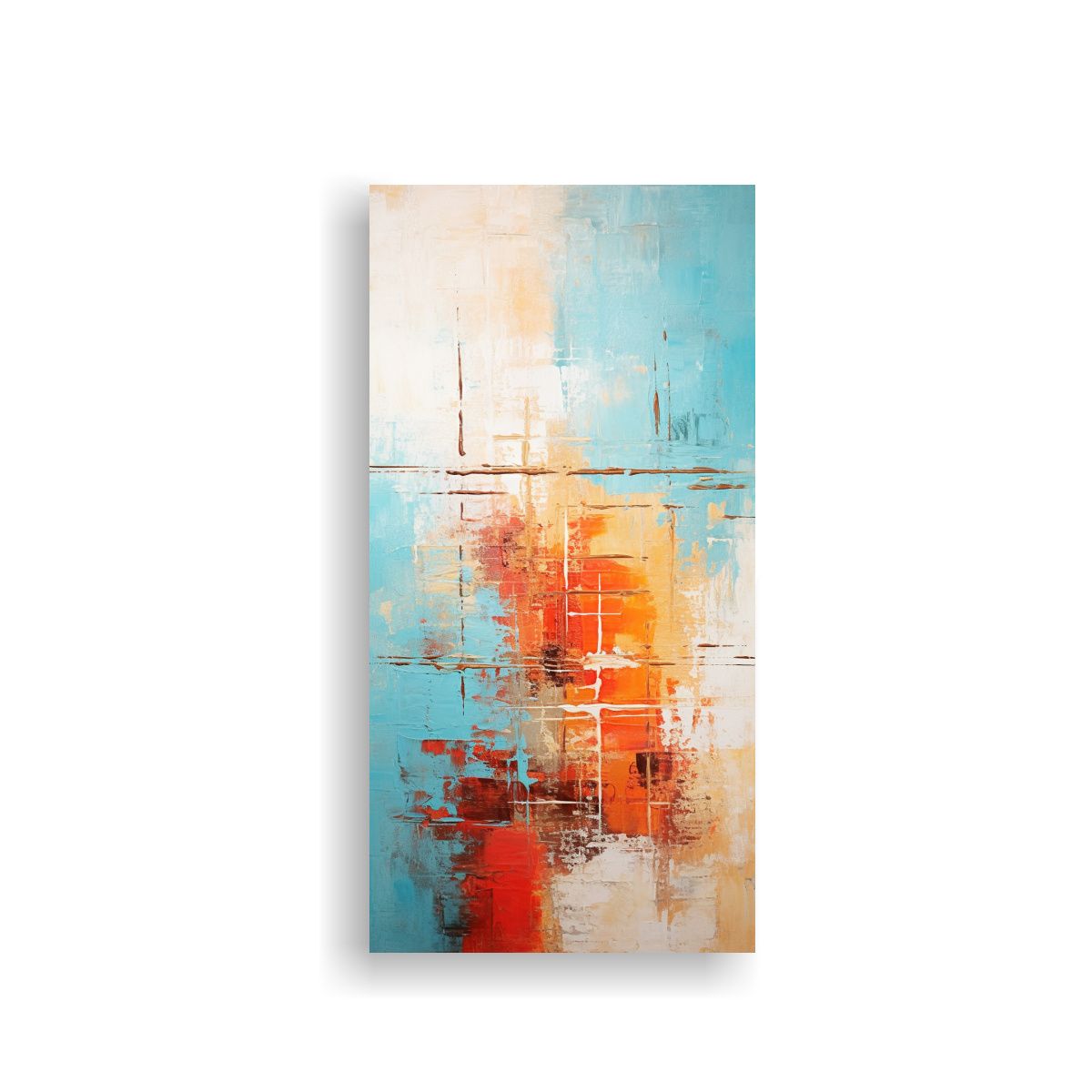 GENERICO - Pintura Decorativa Con Pinceladas Abstractas En 20x40 Cm