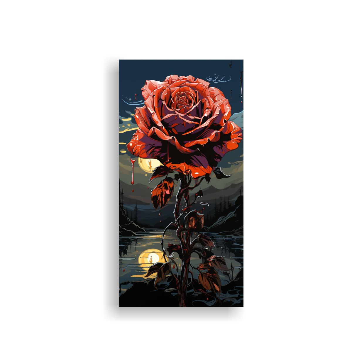 GENERICO - Cuadro Lienzo Arte Conceptual Clásico Rosa 50x100 Cm