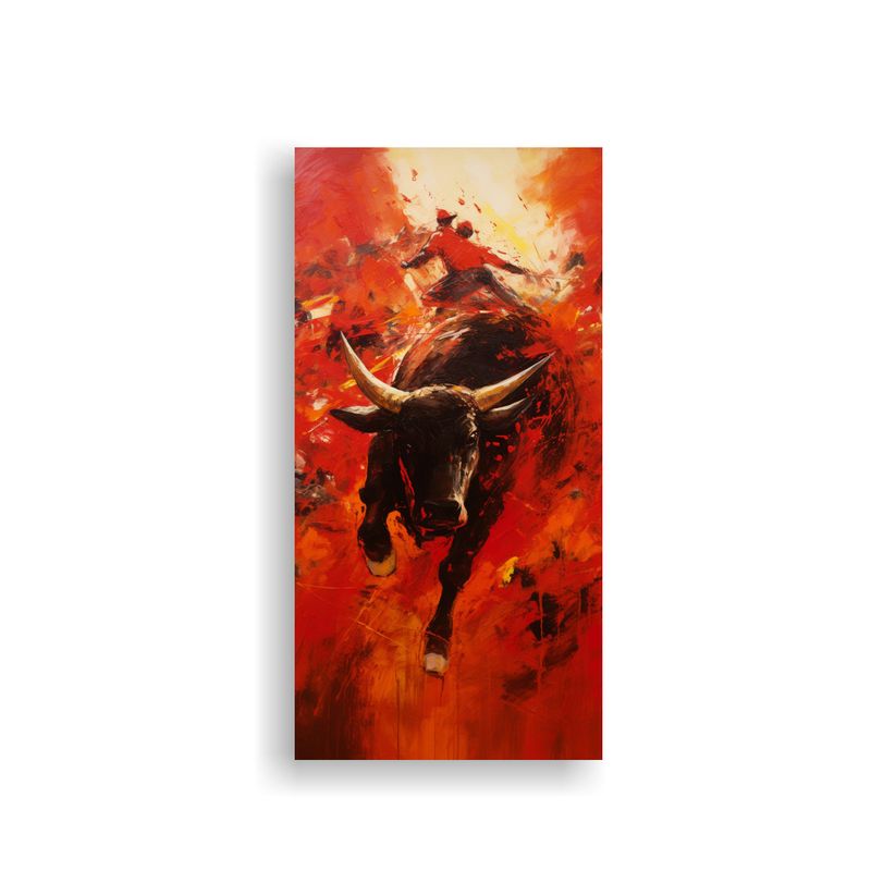 GENERICO - Pinturas Abstractas De Decoración En Rojos Vivos 70x140 Cm