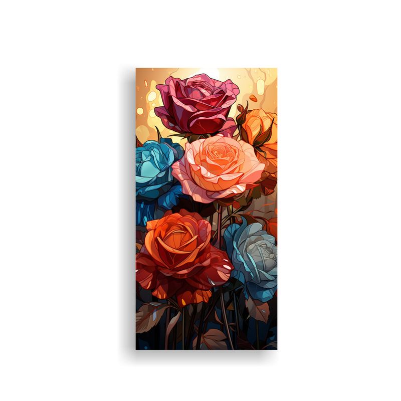 GENERICO - Pinturas Decorativas De Flores Pop Art Híbrido 80x160 Cm