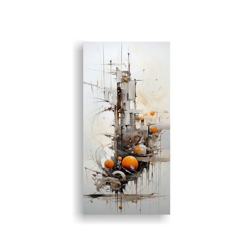 GENERICO - Cuadro Abstracto Para Decoración De Sala En 50x100 Cm