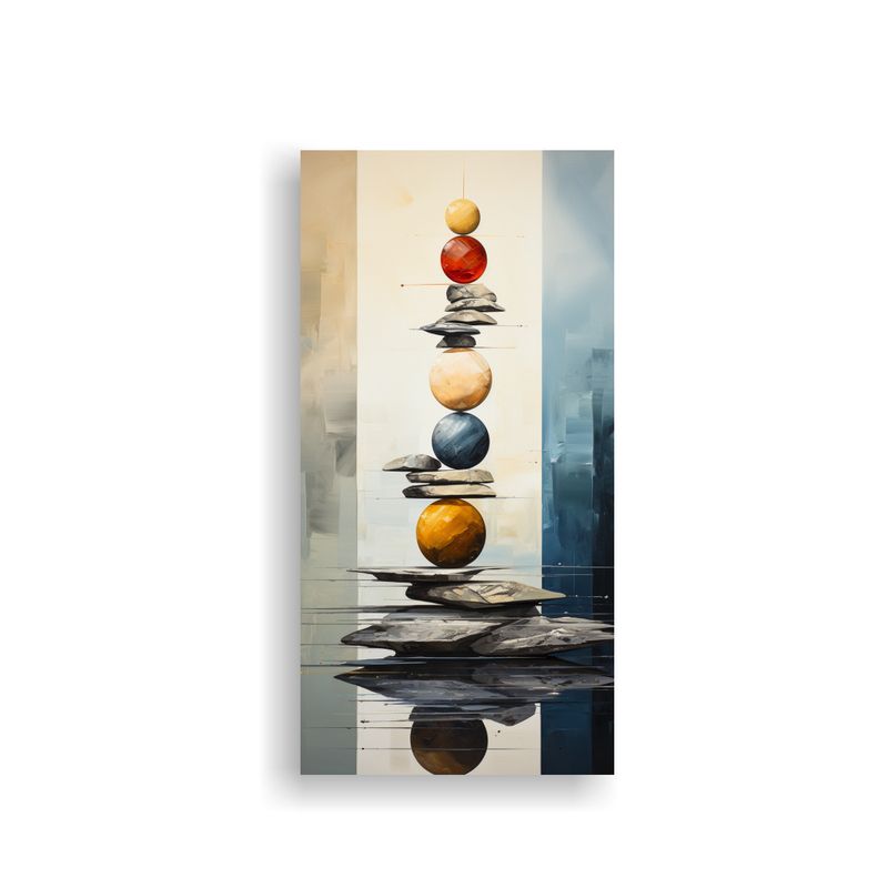 GENERICO - Arte De Pared Abstracción Equilibrio Y Armonía 30x60 Cm