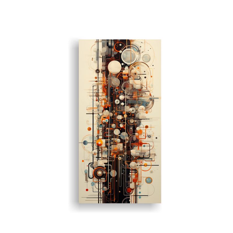 GENERICO - Pintura Decorativa Abstracta Fusionando 50x100 Cm