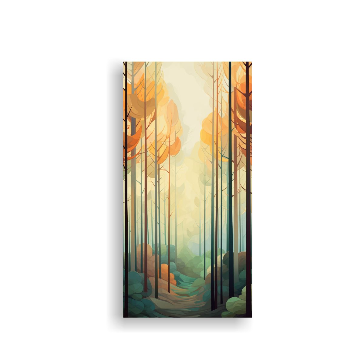 GENERICO - Pintura Decorativa Abstracta En Madera Con Lienzo 30x60 Cm