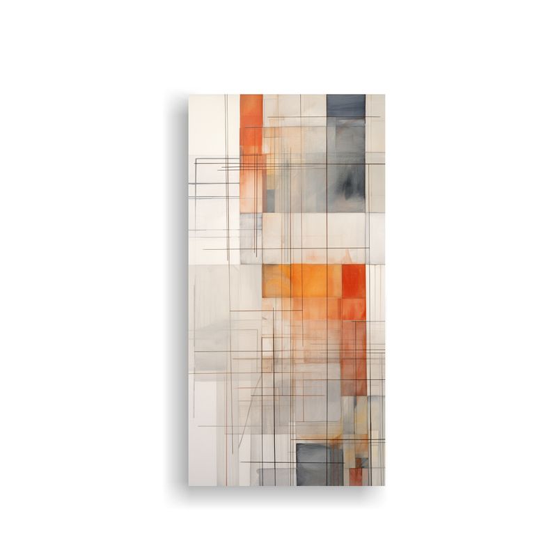 GENERICO - Lienzo De Tela Cuadro Textura De Líneas Como 50x100 Cm