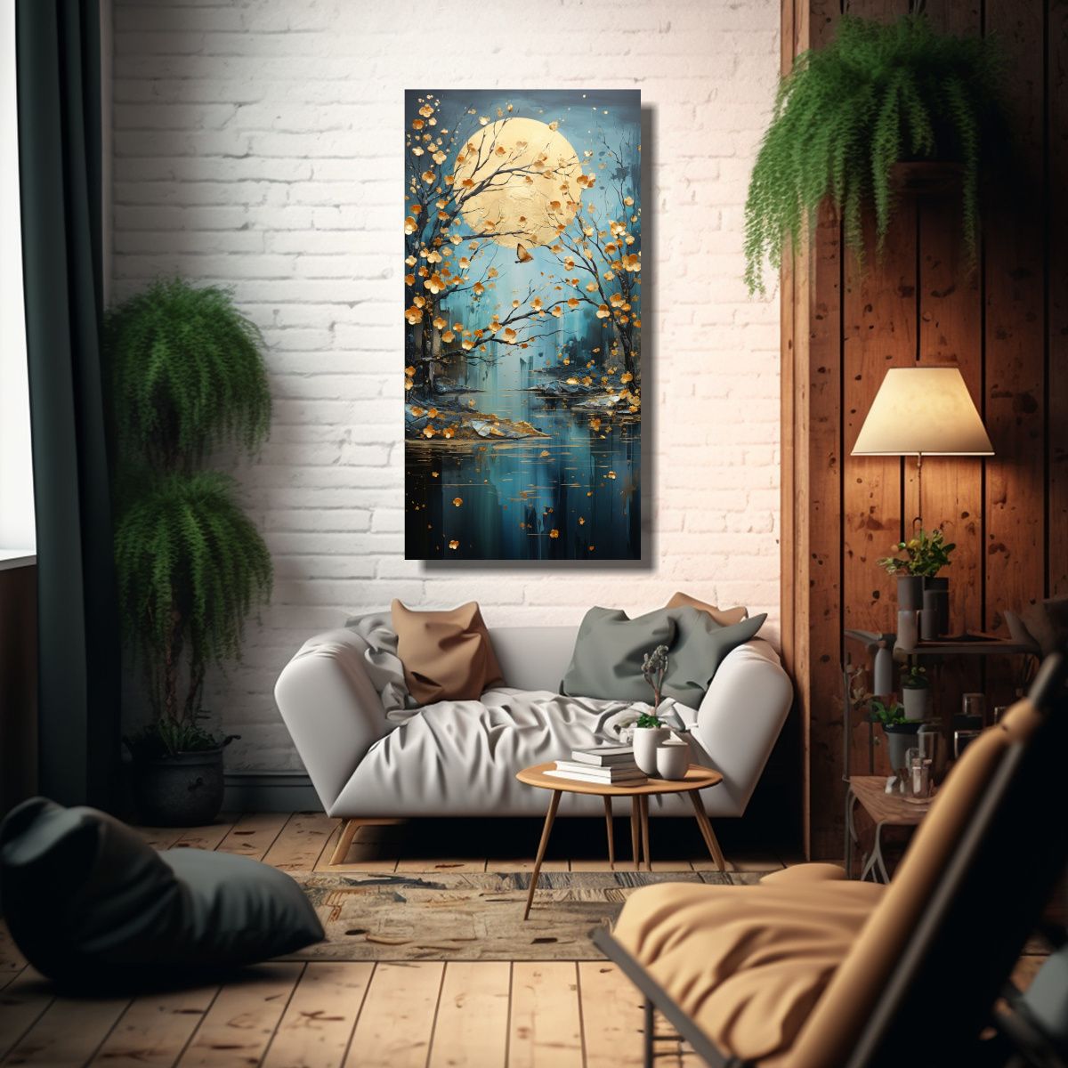 GENERICO - Tela En Bastidor Acuarela Enigmático Pintura 50x100 Cm