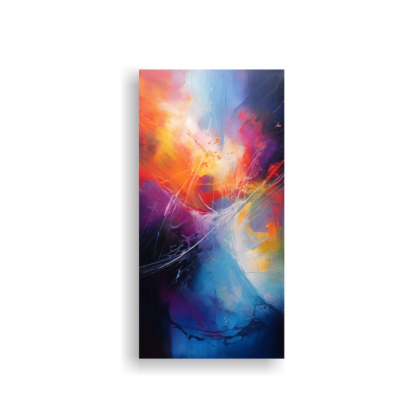 GENERICO - Pintura Abstracta Cambiando La Realidad Con Gama 80x160 Cm