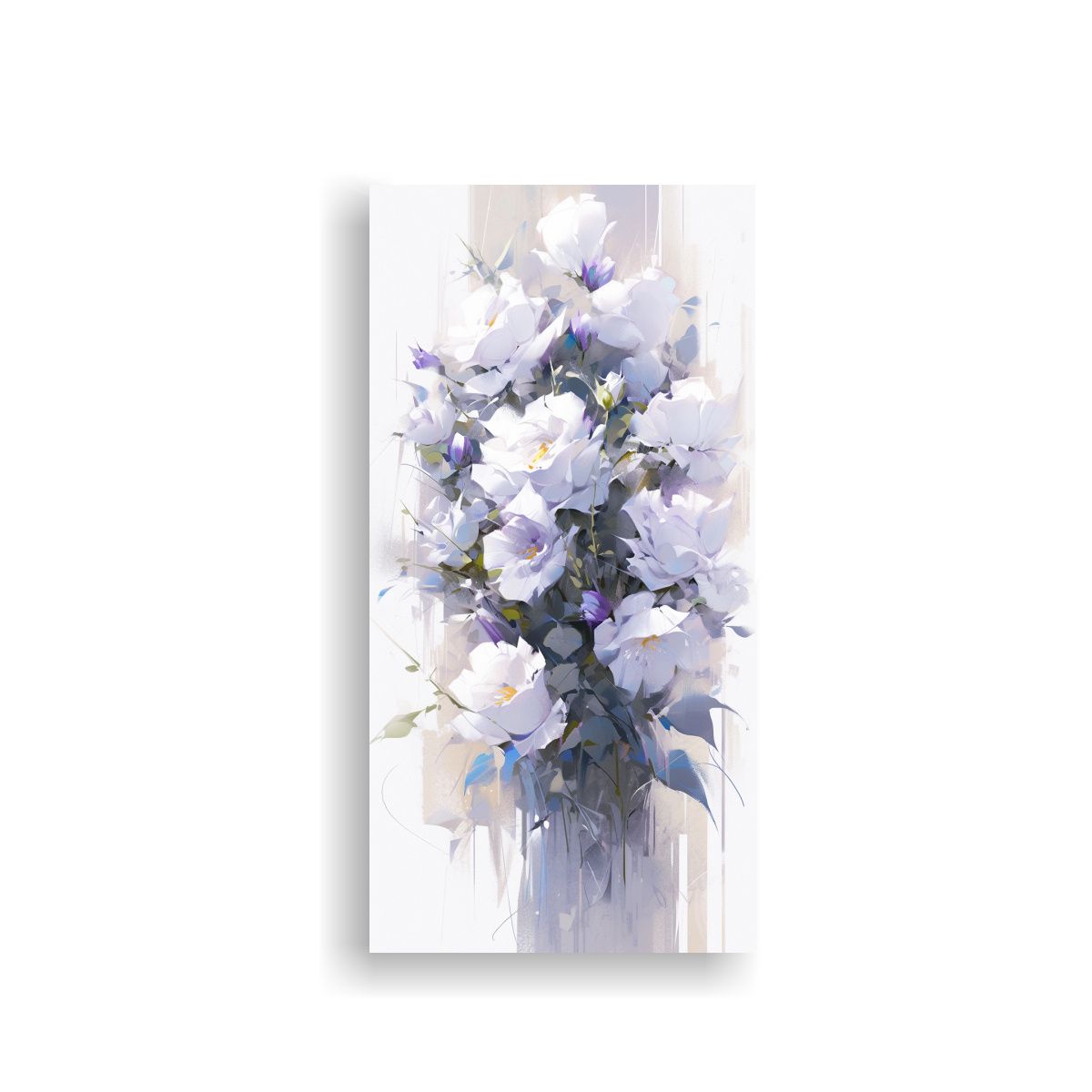 GENERICO - Pintura De Flores Moradas Y Blancas Para 60x120 Cm