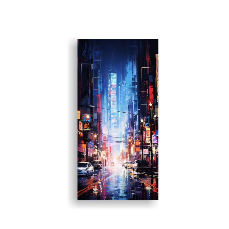 GENERICO - Pulso Eléctrico De Una Calle De Shanghai 60x120 Cm