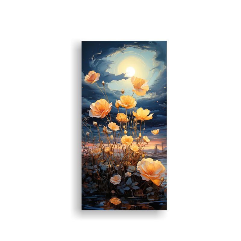 GENERICO - Lienzo De Tela Expresión Simplicidad Flores 70x140 Cm