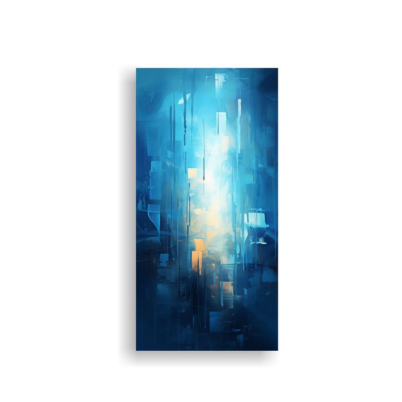 GENERICO - Pintura Mural Abstracta Relieve Solarpunk En 30x60 Cm