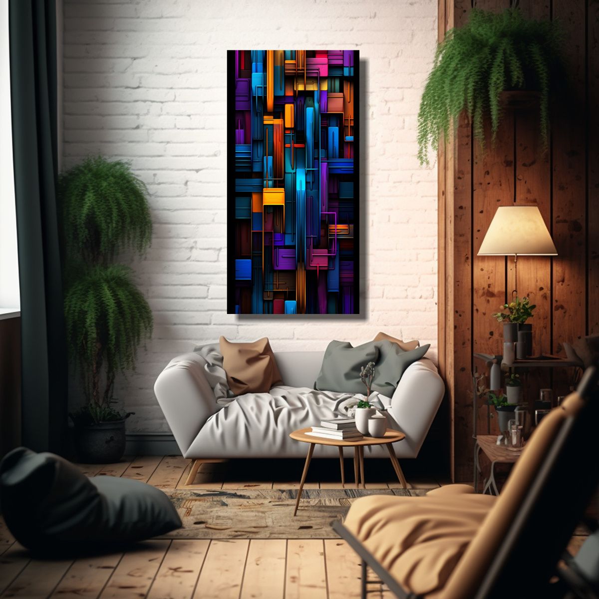 GENERICO - Lienzo De Tela Estilo Galería Diseños 30x60 Cm