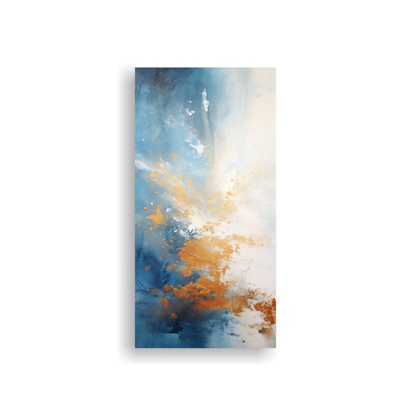 GENERICO - Pinturas Abstractas Modernas En Blanco Y Dorado 60x120 Cm