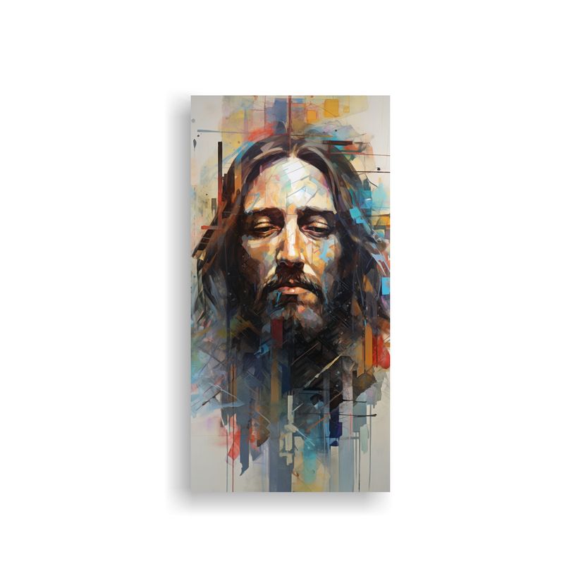 GENERICO - Cuadro Dibujo Único De Jesús Abstracto 30x60 Cm