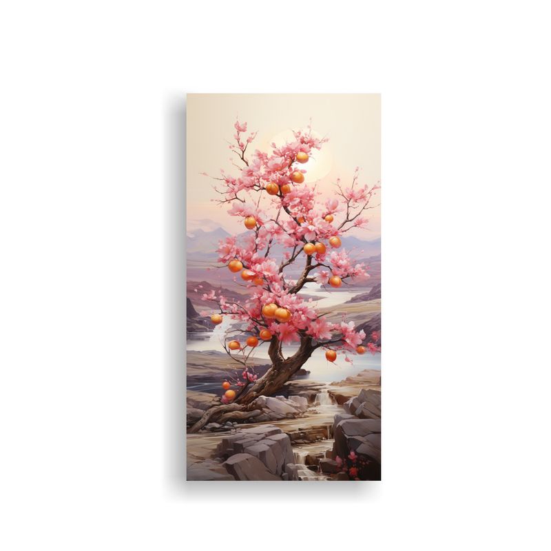 GENERICO - Cuadro Abstracto Impactante árbol De Higos En 50x100 Cm