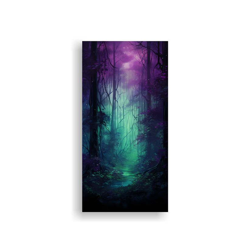 GENERICO - Pintura Decorativa Intensa Y Colorida Bosque 40x80 Cm